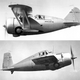 A Grumman F3F-3 on top, and the XF4F-3 Wildcat prototype below. The lineage between the two fighters is clear. (San Diego Air and Space Museum; US Navy)